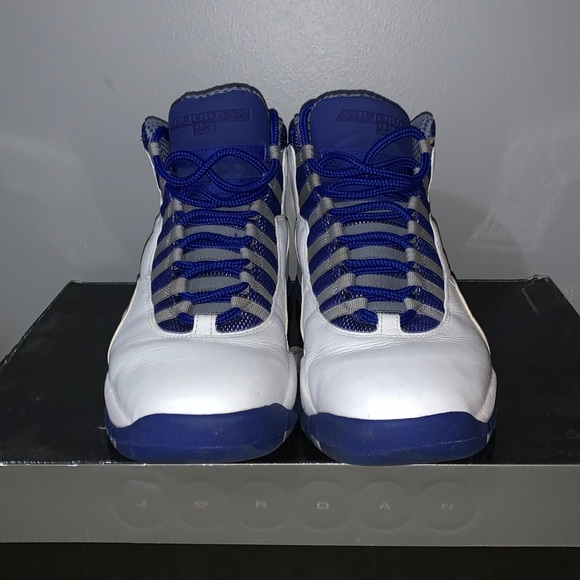 Air Jordan 10 Retro TXT- white/Old royal stealth size 9 - Picture 3 of 10